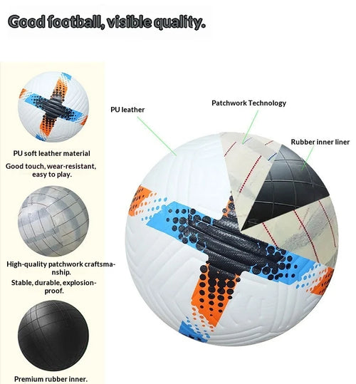 Ballon de Football PU Professionnel – Entraînement & Match