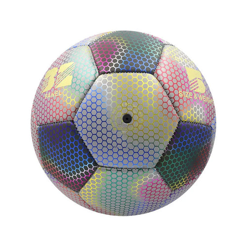 Ballon de Football Réfléchissant PU – Tailles 3, 4 & 5 Enfant / Adulte