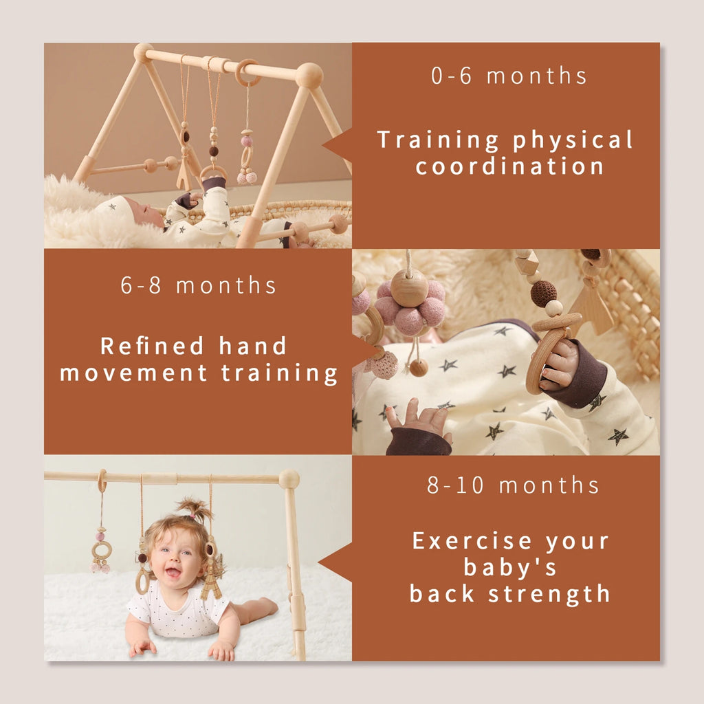 Portique gym Montessori en bois - détail de l'assemblage
