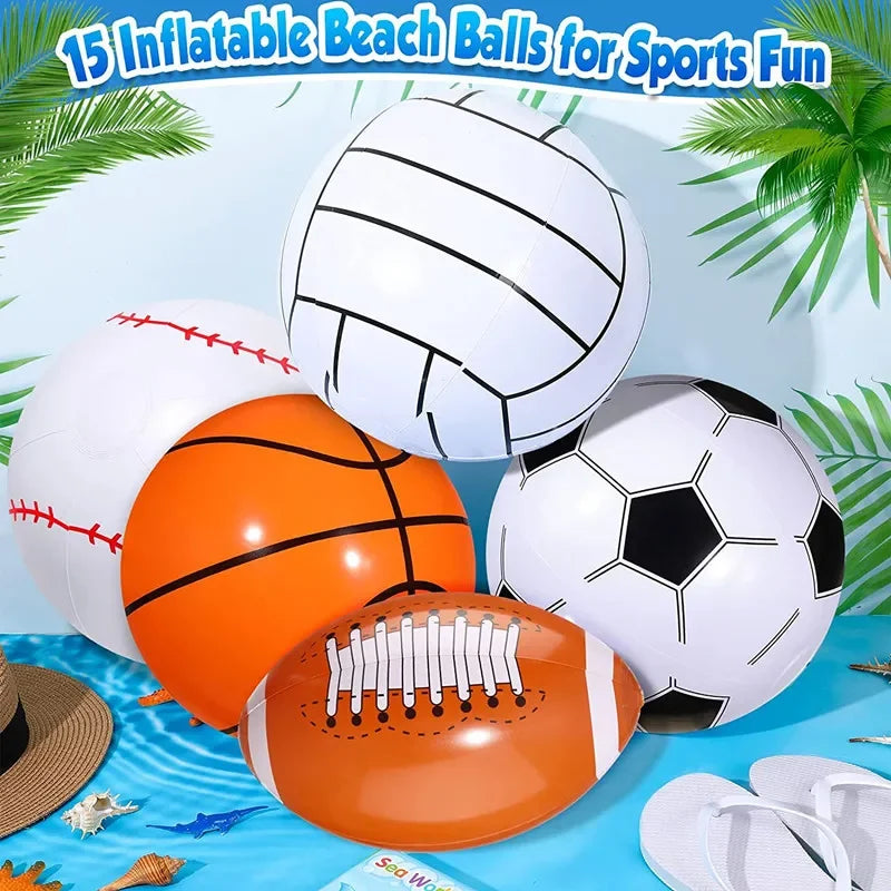 Ballon Gonflable de Plage Enfant – Football, Basket & Rugby