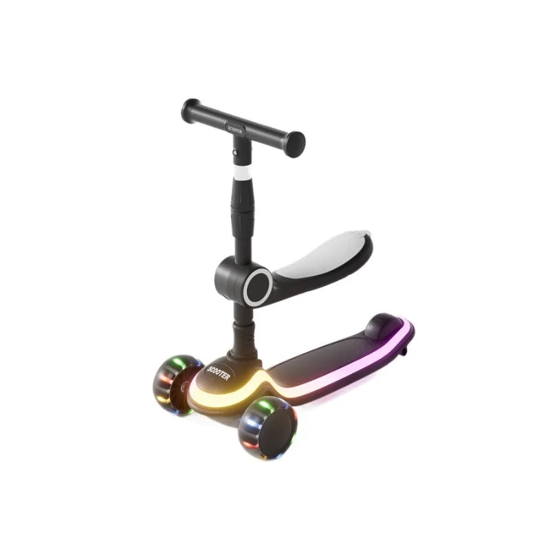 Trottinette 3-en-1 pour enfants – Plateau large, stable et sécurisé