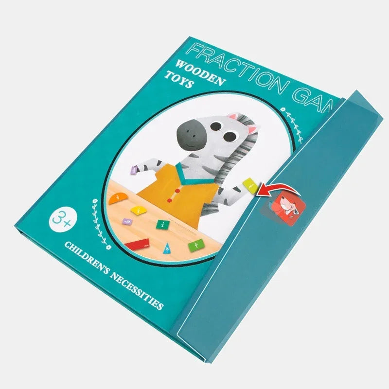 Livre Magnétique des Fractions Montessori – Maths en Bois pour Enfants