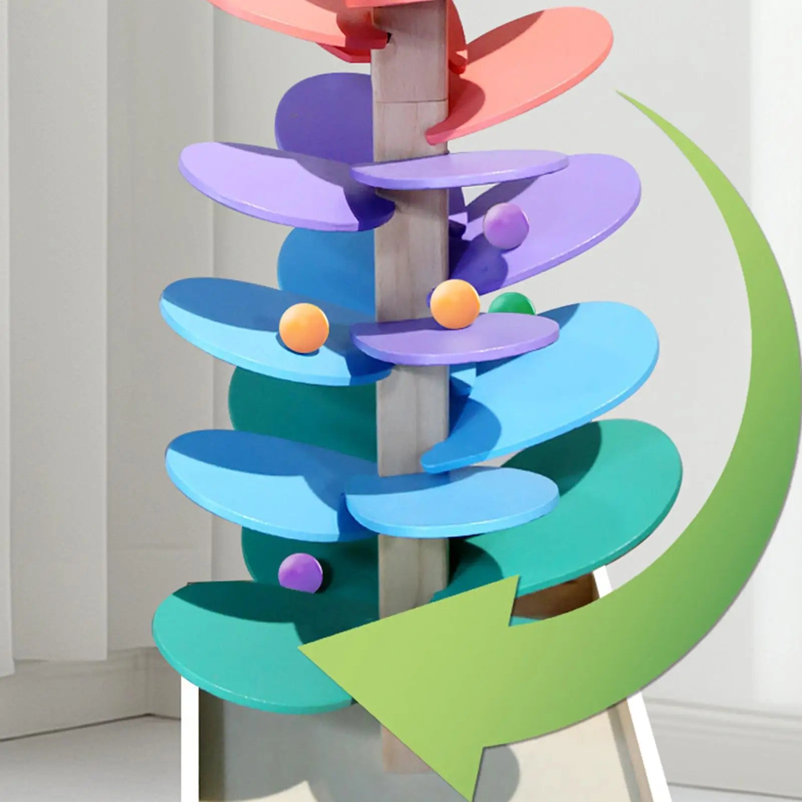 Circuit à Billes en Bois Montessori – Jeu Éducatif STEM 3-8 ans