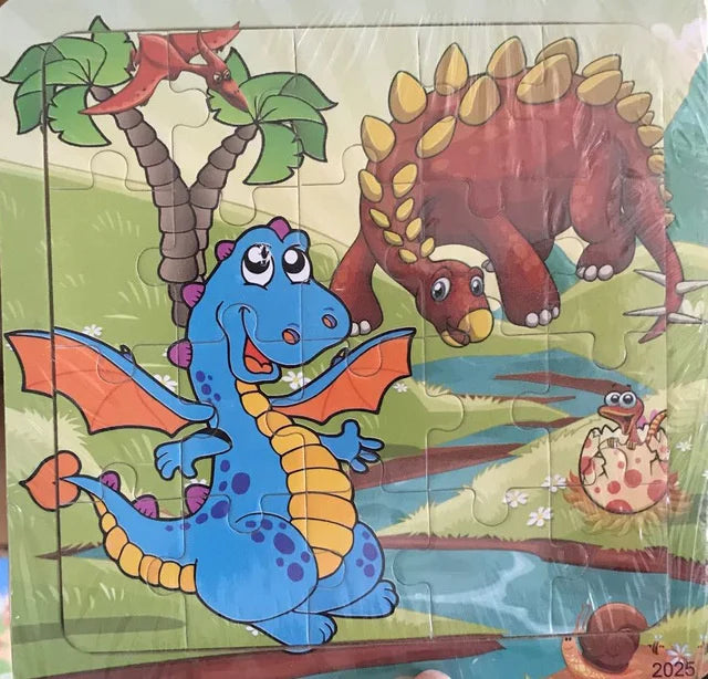 Puzzle Véhicules & Animaux Montessori – 20 Pièces en Bois 3-6 ans