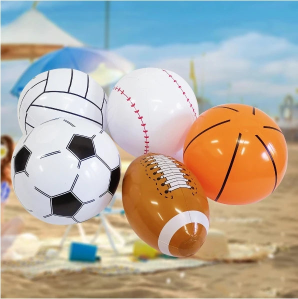 Ballon Gonflable de Plage Enfant – Football, Basket & Rugby
