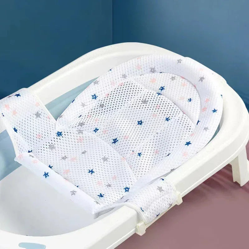 Filet de bain bébé antidérapant - installé dans la baignoire