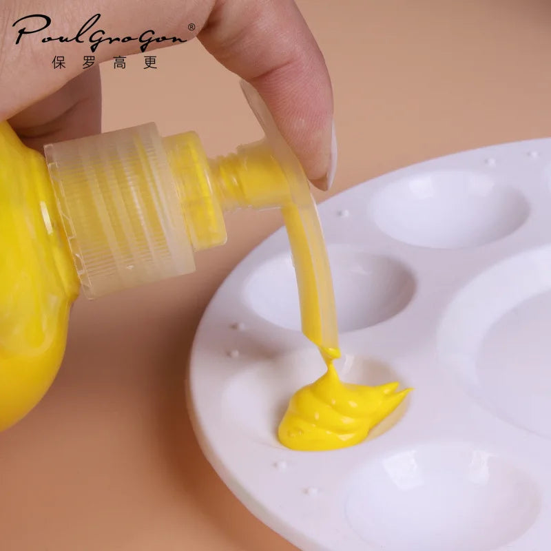 Peinture au Doigt Lavable Enfants – 12 Couleurs Non Toxiques 500ml