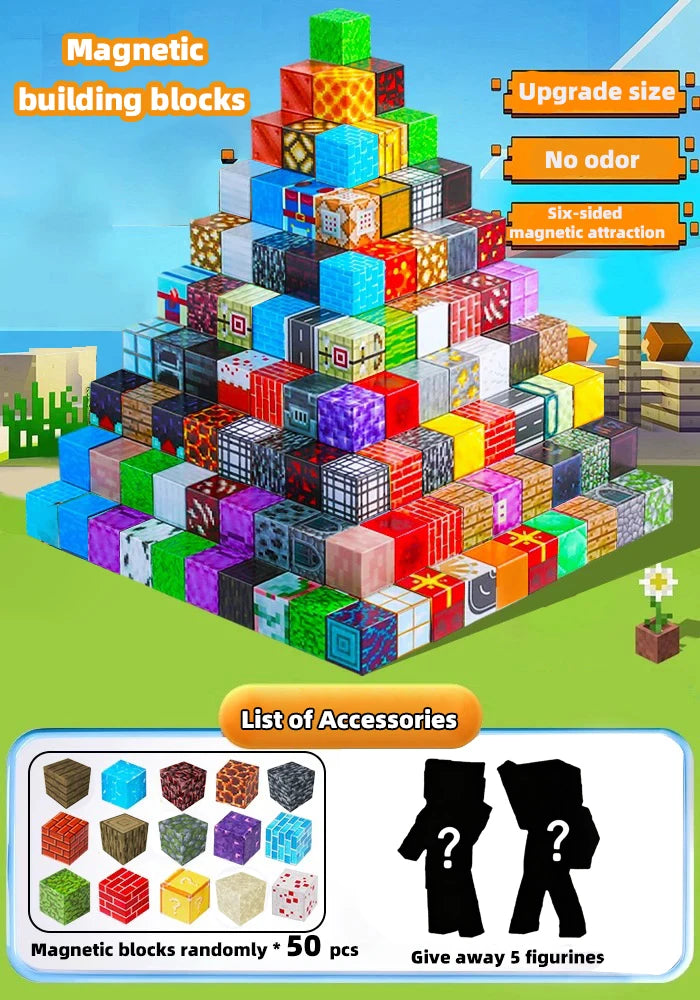 Blocs de Construction Magnétiques Montessori – Set Complet