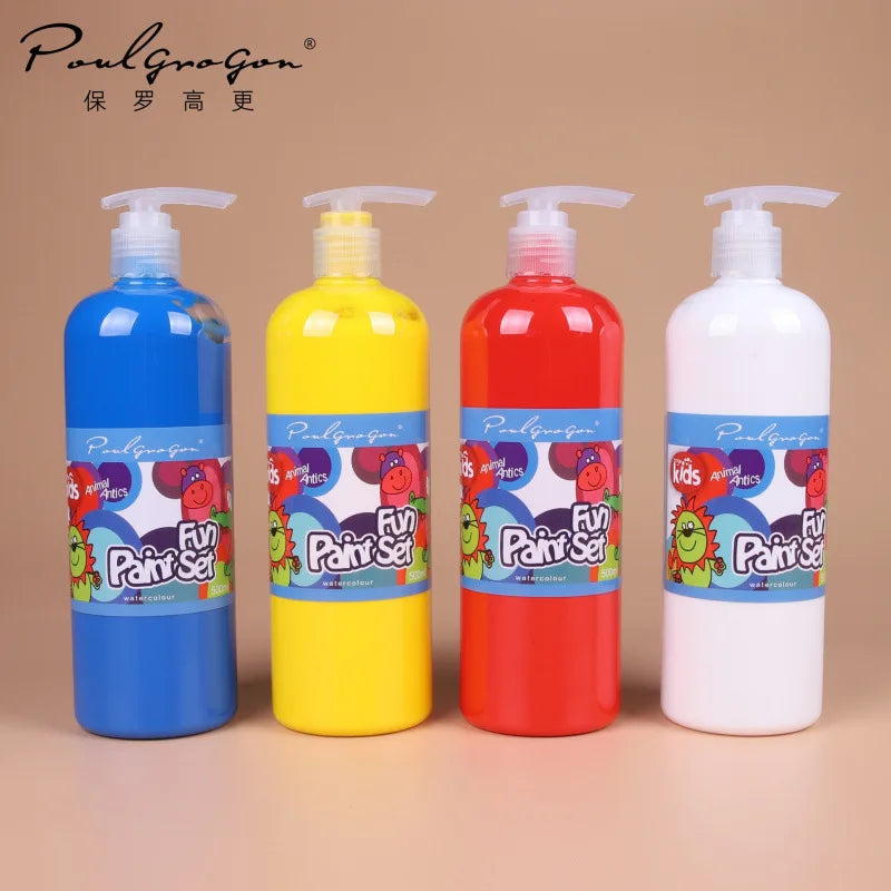Peinture au Doigt Lavable Enfants – 12 Couleurs Non Toxiques 500ml