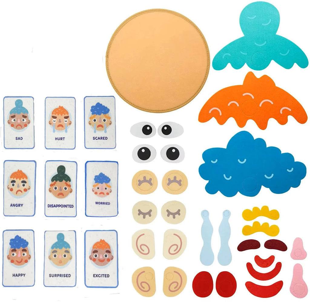 Jeu des Émotions Montessori – Plateau Sensoriel & Cartes Expressions