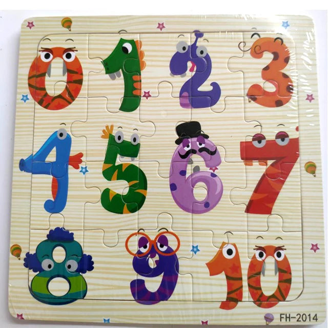 Puzzle Véhicules & Animaux Montessori – 20 Pièces en Bois 3-6 ans