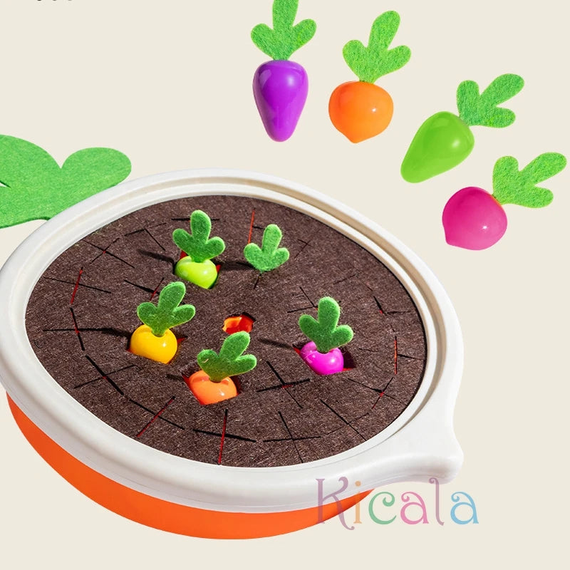 Jeu de Carottes Montessori – Tri des couleurs et formes pour enfants