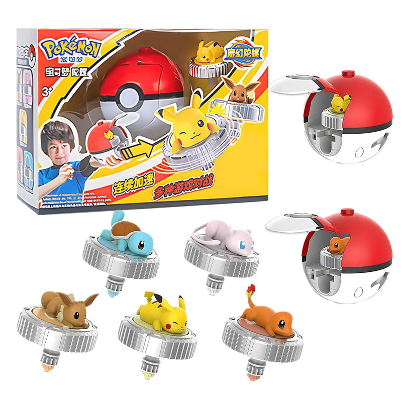 Toupie Pokémon – Figurines Gyro Pikachu, Salamèche, Carapuce