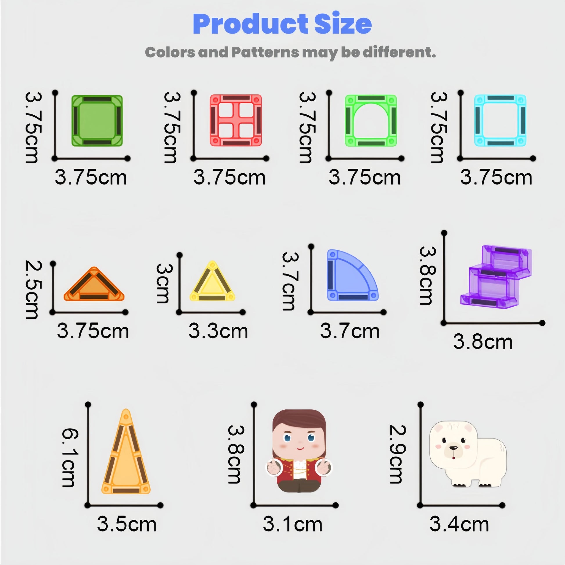 Tuiles Magnétiques de Construction Montessori 3-8 ans