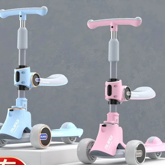 Trottinette 3-en-1 Évolutive Enfant 1-12 ans – Assise ou Debout