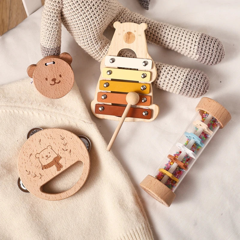 Xylophone en Bois Montessori – Instrument Musical Bébé 6 mois-3 ans