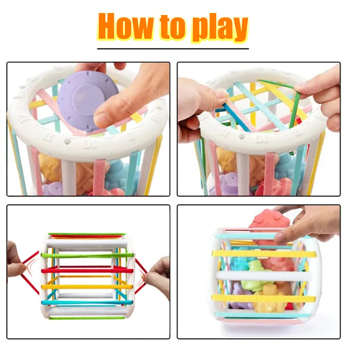 Jouets Sensoriels Montessori – Tri de Formes & Blocs Colorés 18 mois+