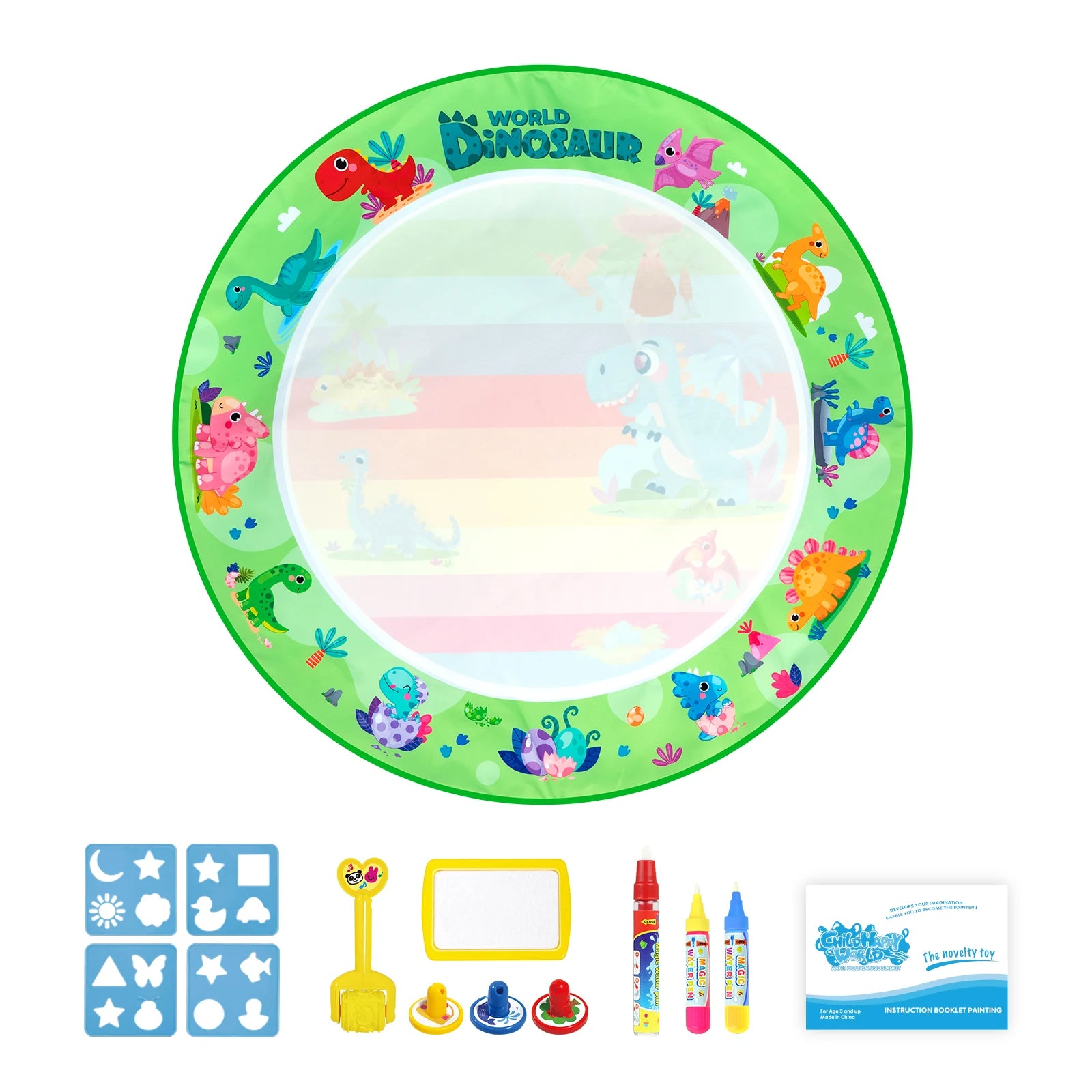 Tapis de Dessin Magique à l'Eau – Stylos Réutilisables Montessori