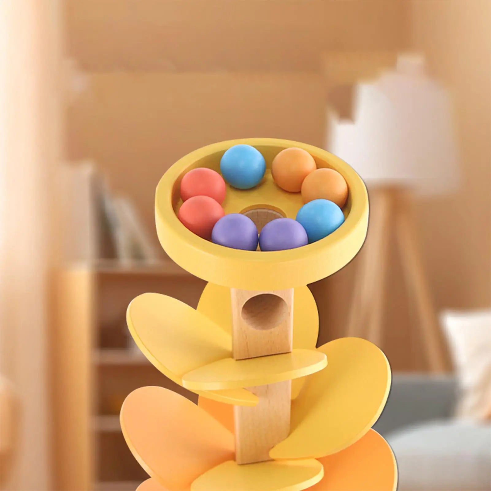 Circuit à Billes en Bois Montessori – Jeu Éducatif STEM 3-8 ans