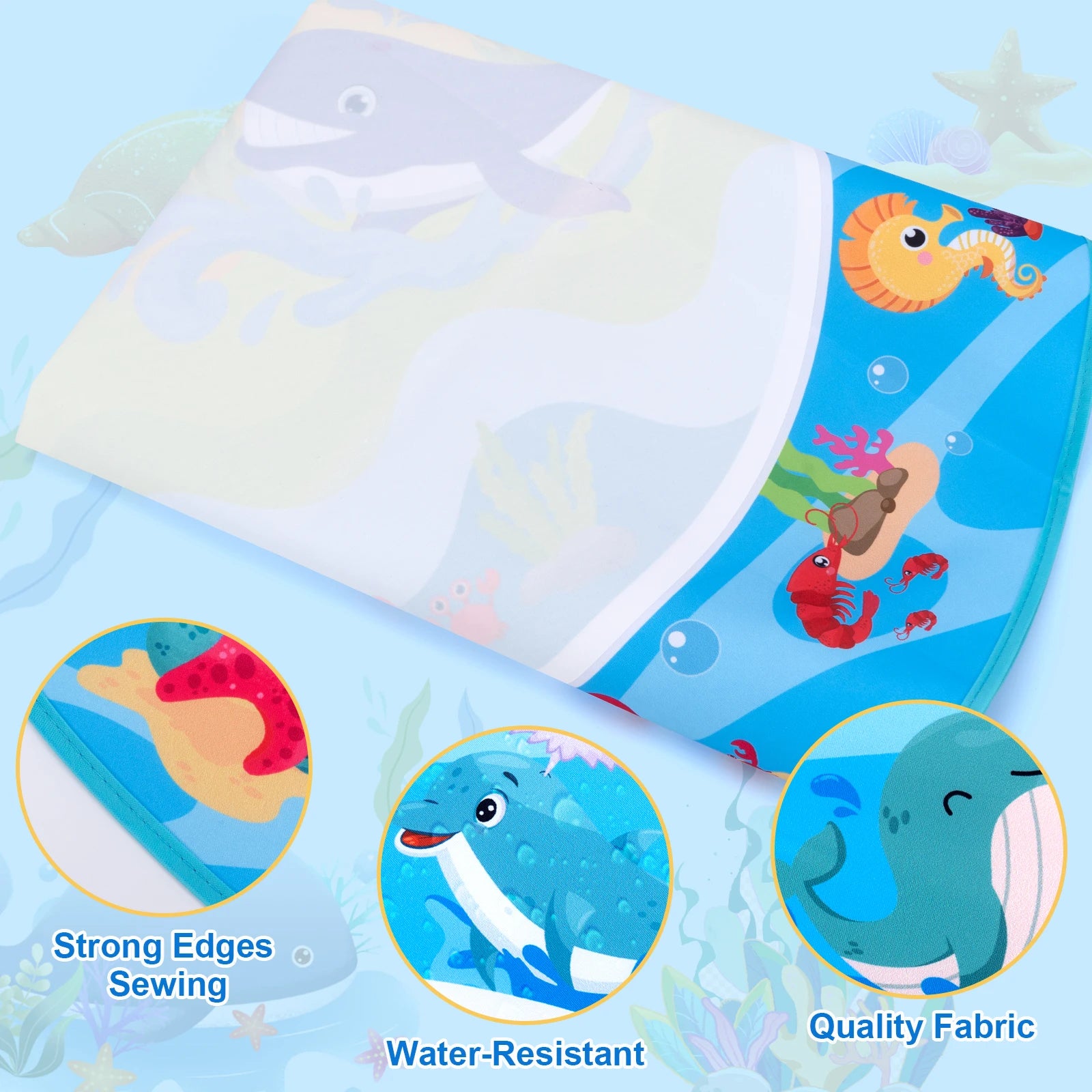 Tapis de Dessin Magique à l'Eau – Stylos Réutilisables Montessori