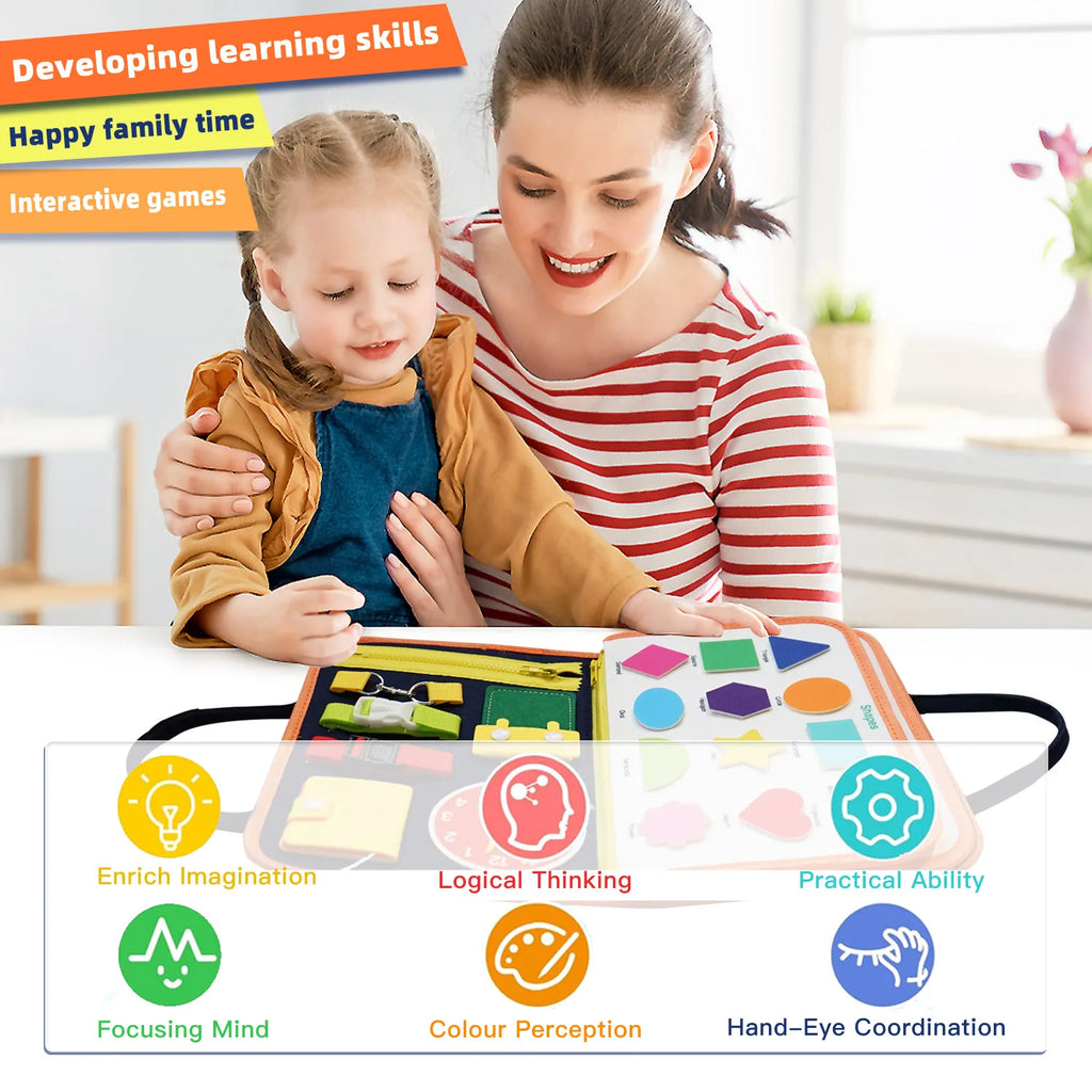 Tableau d'Activités Montessori – Jouet Sensoriel Éducatif 3-6 ans