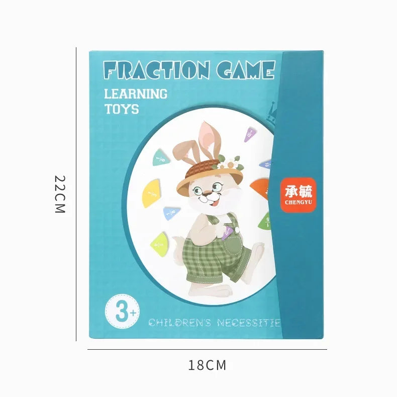 Livre Magnétique des Fractions Montessori – Maths en Bois pour Enfants