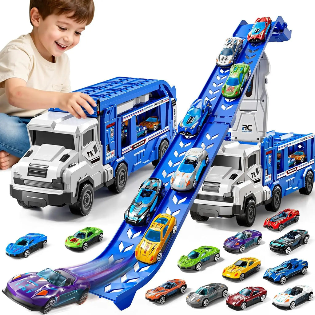Circuit de Voitures Pliable pour Enfants – Piste, Garage & Rampes