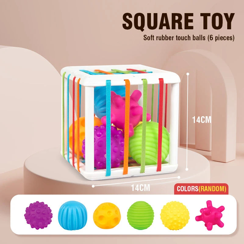 Jouets Sensoriels Montessori – Tri de Formes & Blocs Colorés 18 mois+