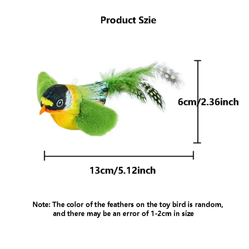 Jouet Chat Interactif – Corde Élastique avec Chant d'Oiseau