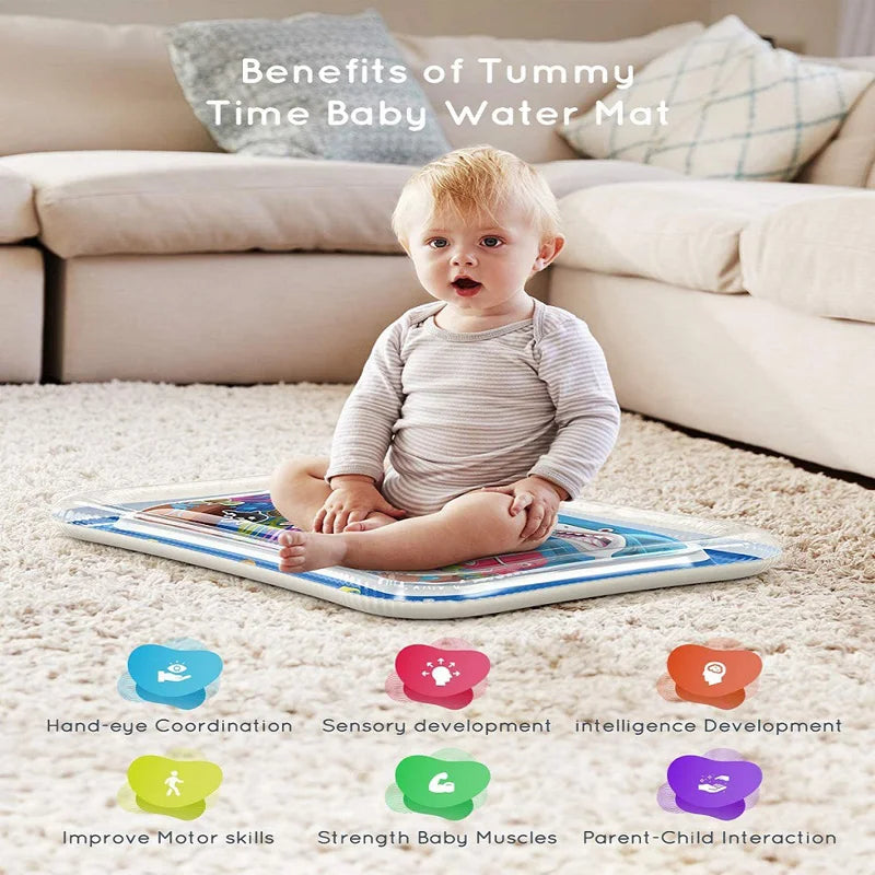 Tapis de jeu aquatique bébé - poissons flottants intégrés