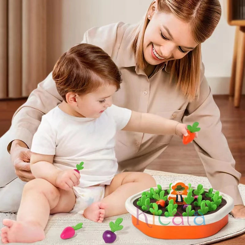 Jeu de Carottes Montessori – Tri des couleurs et formes pour enfants