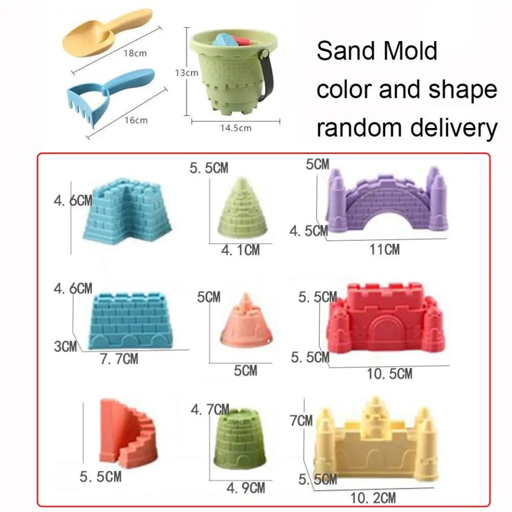 Set de Jeux de Plage 6 Pièces – Château, Seau, Pelle & Râteau