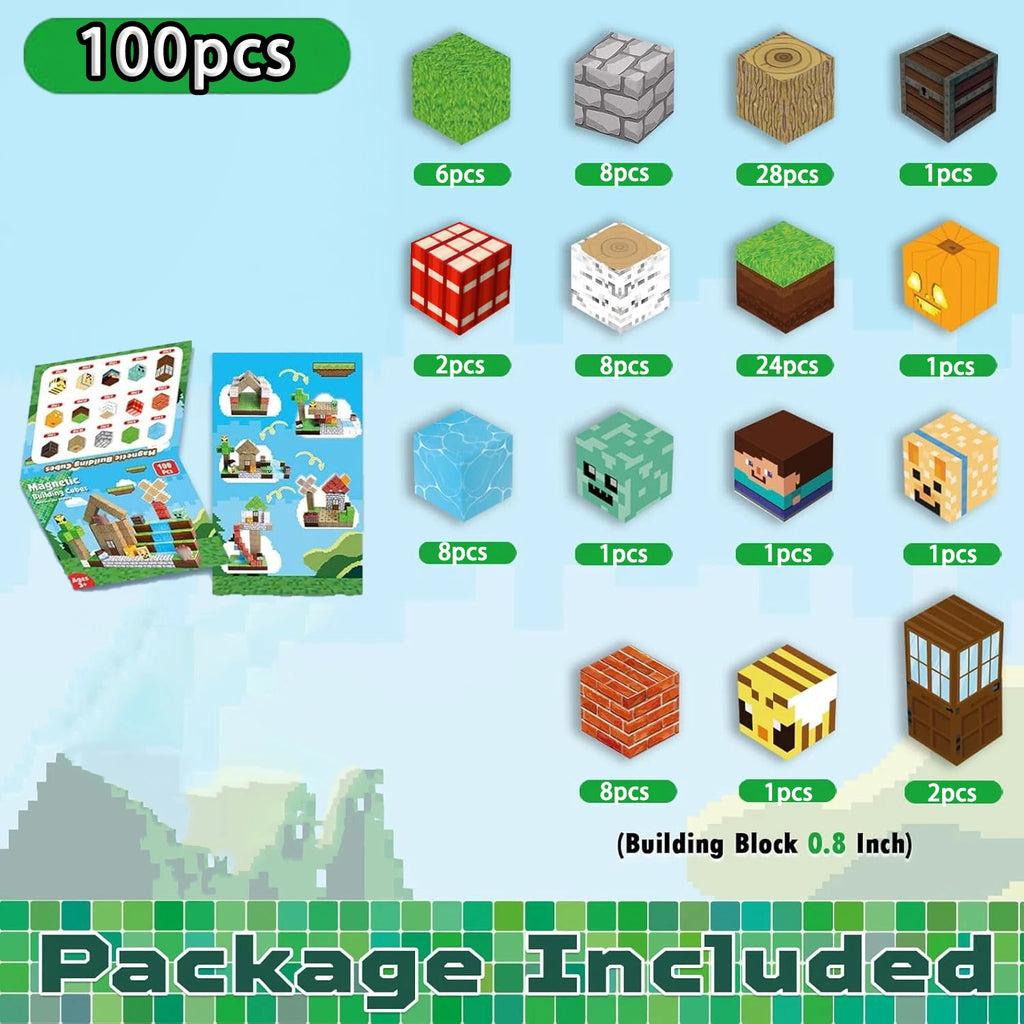 Blocs Magnétiques de Construction Montessori – Univers Forêt & Maison