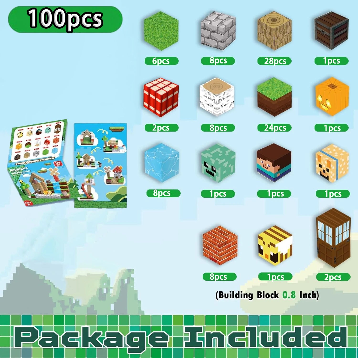 Blocs Magnétiques de Construction Montessori – Univers Forêt & Maison